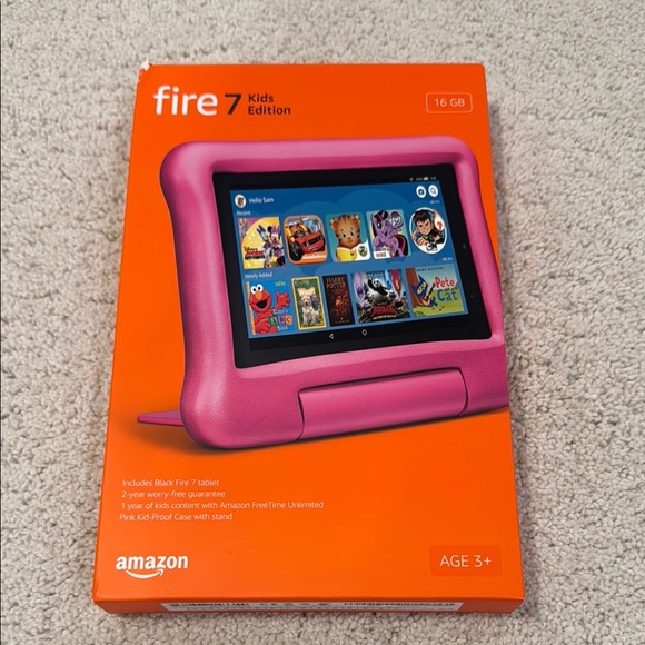 Amazon Pink Fire Tablet with Durable Protective Case - Picture 1 of 4
